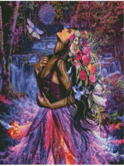 Алмазна мозаїка Дівчина-природа