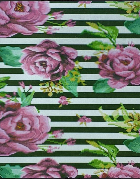 Алмазна картина Лілові троянди