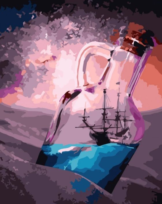 Картина за номерами Корабель у пляшці