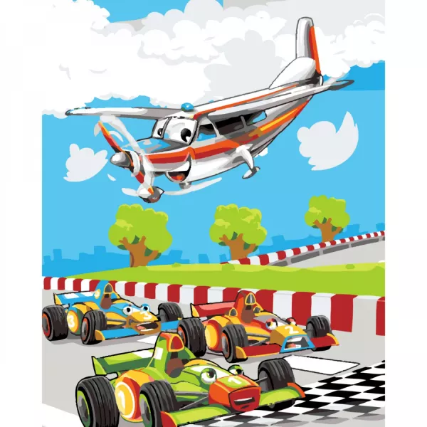 Набір для розпису по номерах  Веселі перегони