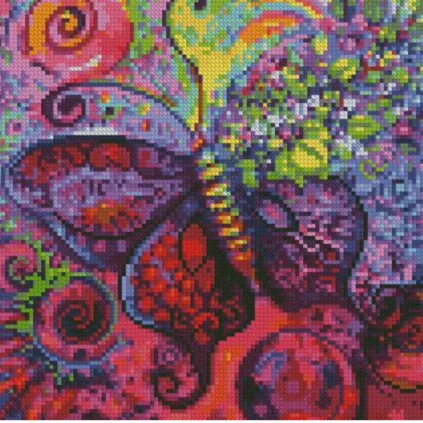 Алмазна мозаїка Метелик абстракція