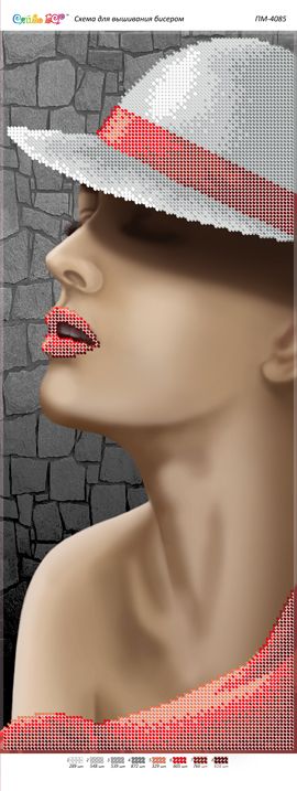 Панно для вишивки Дівчина у капелюсі