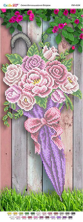 Панно для вишивки Парасолька з трояндами