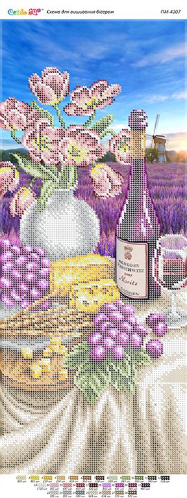 Панно для вишивки Червоне вино (част. виш.)