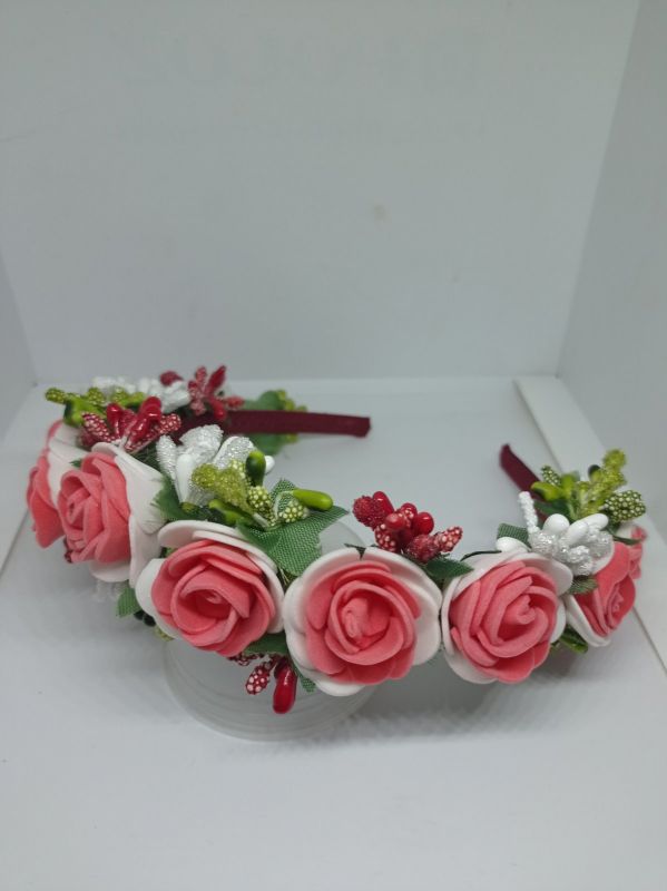 Обруч для волосся  з ніжними  трояндами