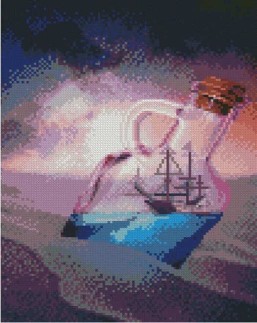 Алмазна мозаїка Корабель у пляшці