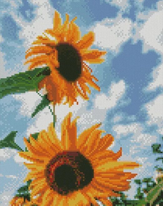 Алмазна мозаїка  Соняшники в небі