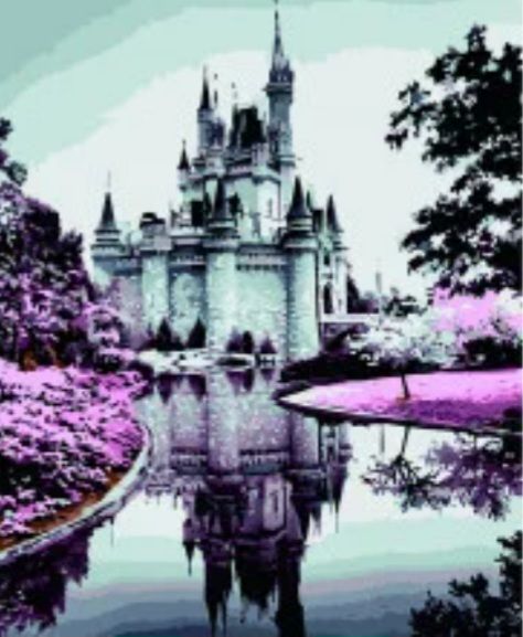 Картина за номерами Замок біля води