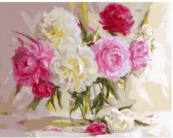 Картина за номерами Акварельний букет півонії