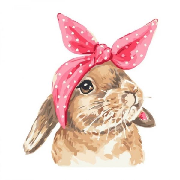 Набір для розпису по номерах Кролик с бантом