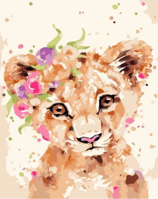 Набір для розпису по номерах Акварельне левеня