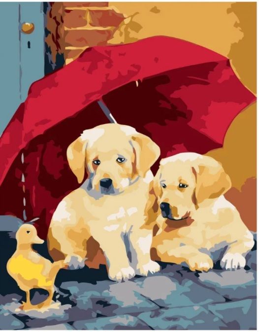 Набір для розпису по номерах Друзі під парасолькою