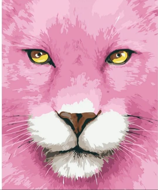 Набір для розпису по номерах Рожева левиця