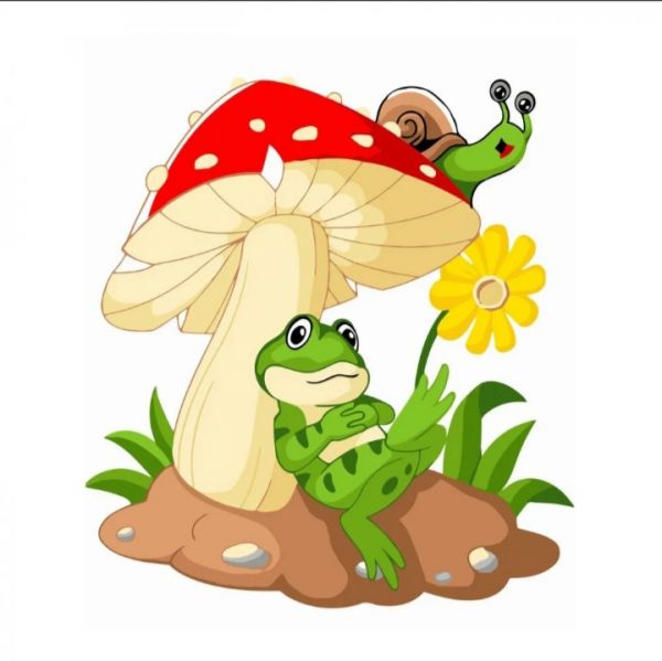 Набір для розпису по номерах Жабеня під грибочком