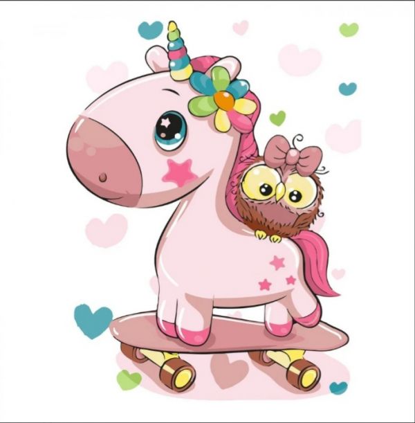 Набір для розпису по номерах Рожевий єдиноріг