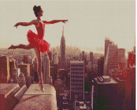 Алмазна картина Балет на краю хмарочоса