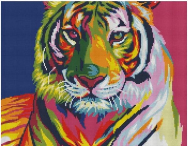 Алмазна картина  Поп-арт -Тигр