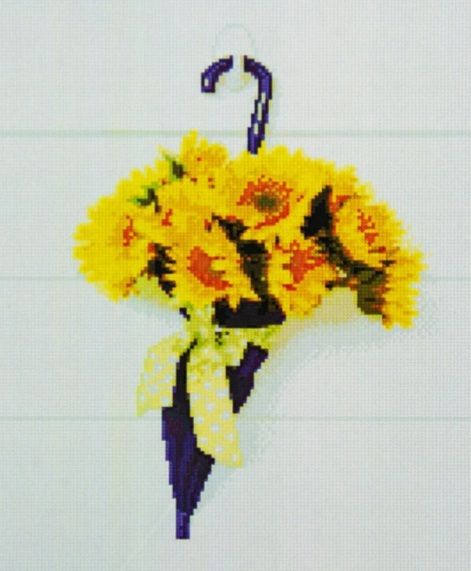 Алмазна картина Парасолька з соняшниками