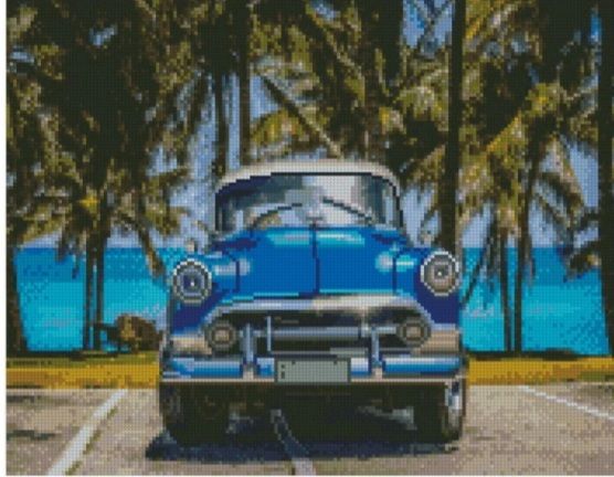 Алмазна картина Синє авто