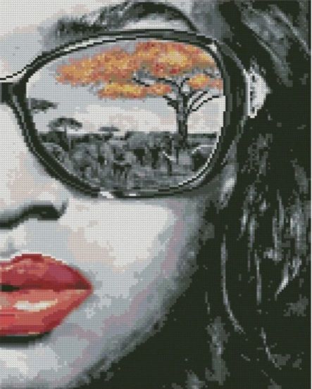 Алмазна картина Африка в окулярах