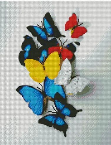 Алмазна картина Яскраві метелики