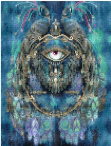 Алмазна мозаїка Всевидюче око та павичі