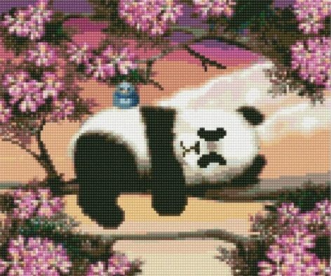 Алмазна мозаїка Пандочка на гілці