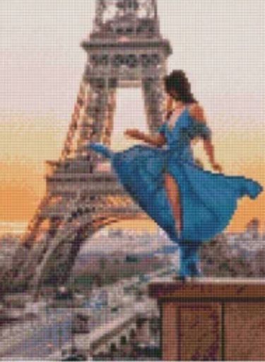 Алмазна мозаїка  Дівчина у Парижі