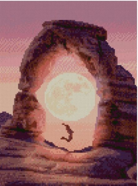 Алмазна мозаїка Рожеве новолуння