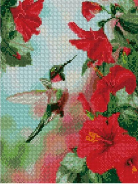 Алмазна мозаїка Тропічна колібрі