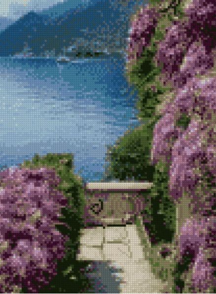 Алмазна мозаїка  Лазурний берег у горах