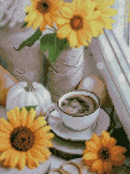 Алмазна мозаїка  Кавовий натюрморт