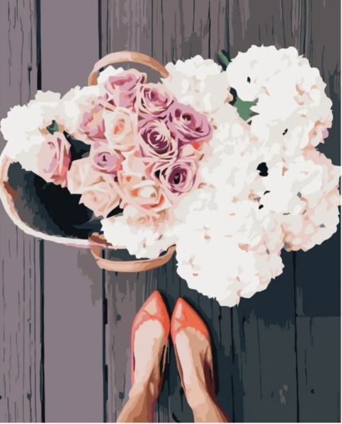 Картина за номерами Квіти біля ніг