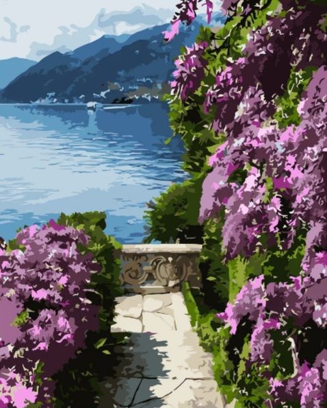 Картина за номерами  Лазурний берег у горах