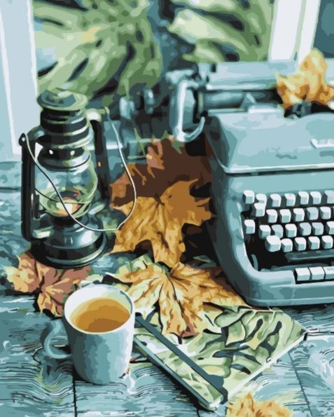 Картина за номерами  Лист та осінь