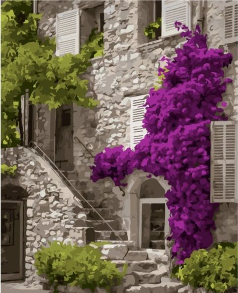 Картина за номерами  Фіолетова стіна