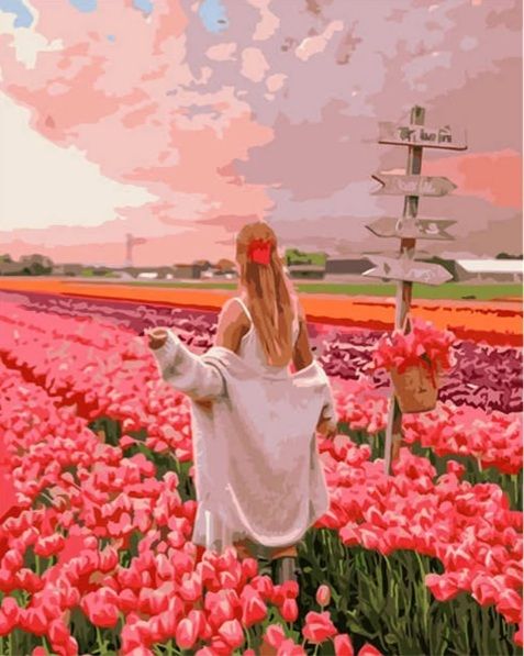 Картина за номерами Серед квітів