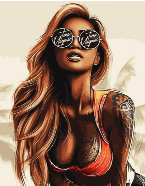 Картина за номерами Дівчина з татуюванням