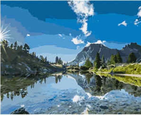 Картина за номерами Гірський пейзаж