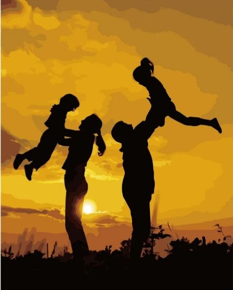 Картина за номерами Щаслива сім'я