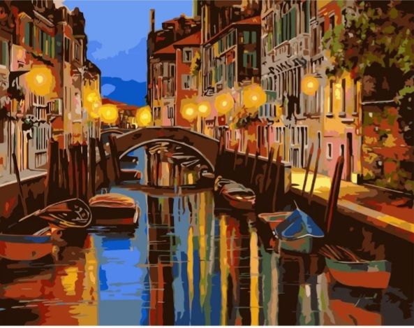 Картина за номерами Нічний канал Венеції