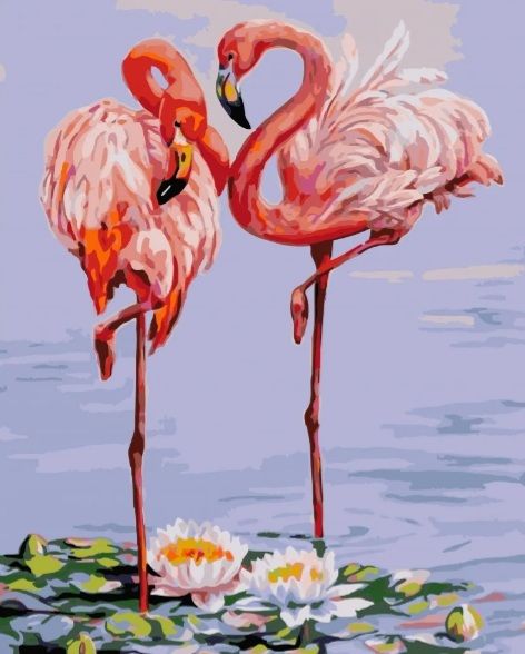 Картина за номерами Пара фламінго