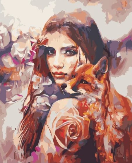 Картина за номерами Колаж дівчина і природа