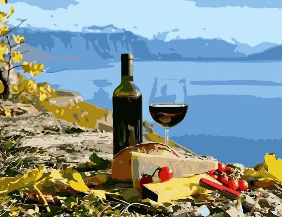 Картина за номерами Вино біля моря