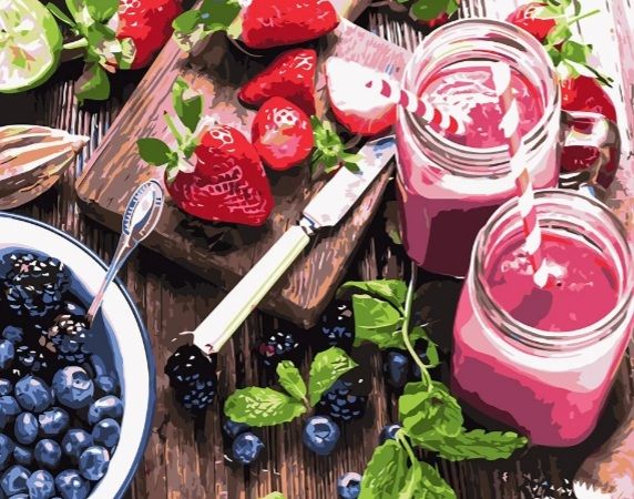 Картина за номерами Ягідний сніданок