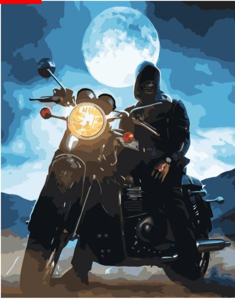 Картина за номерами Байкерська ніч