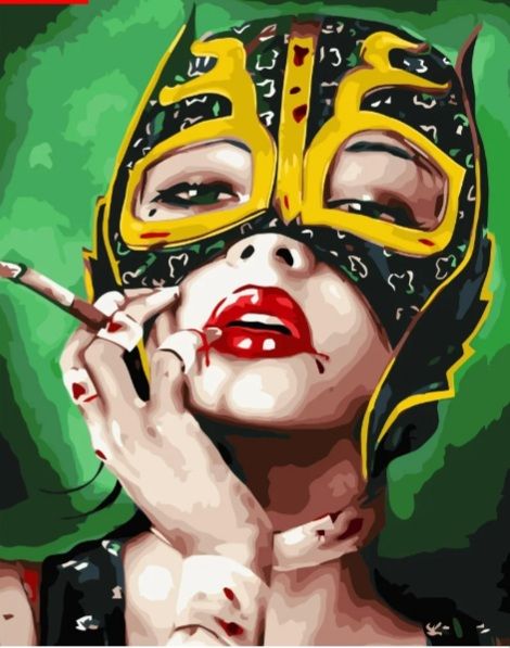 Картина за номерами Дівчина у масці