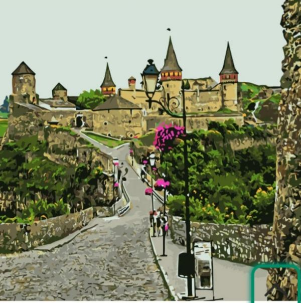 Картина за номерами Замок Кам'янець-Подільського