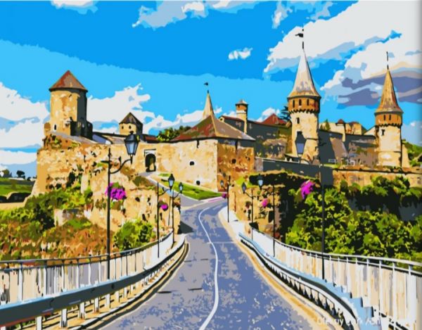 Картина за номерами  Кам'янець-Подільський замок