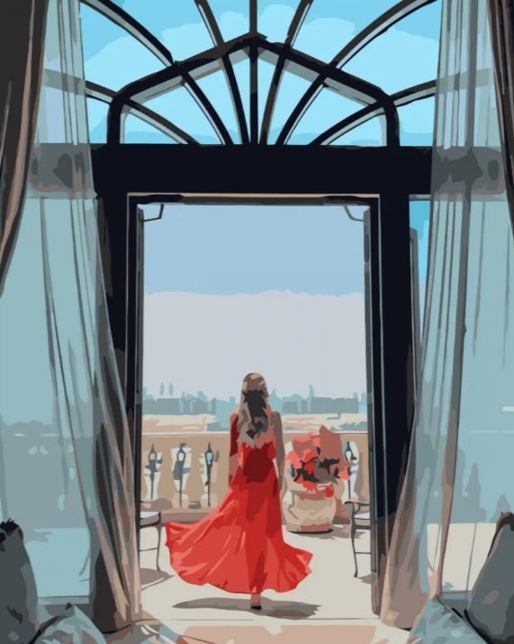 Картина за номерами На терасі перед містом